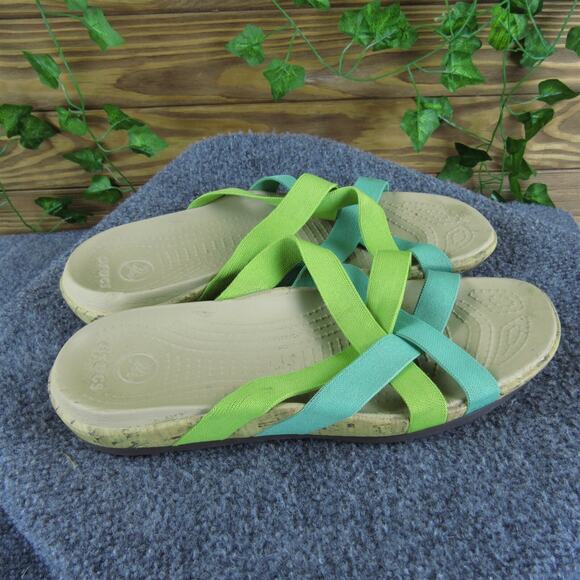 Crocs Women's Edie Stretch Slide Multicolor Synthetic 10 Medium Gently Used 2025 - Picture 3 of 6